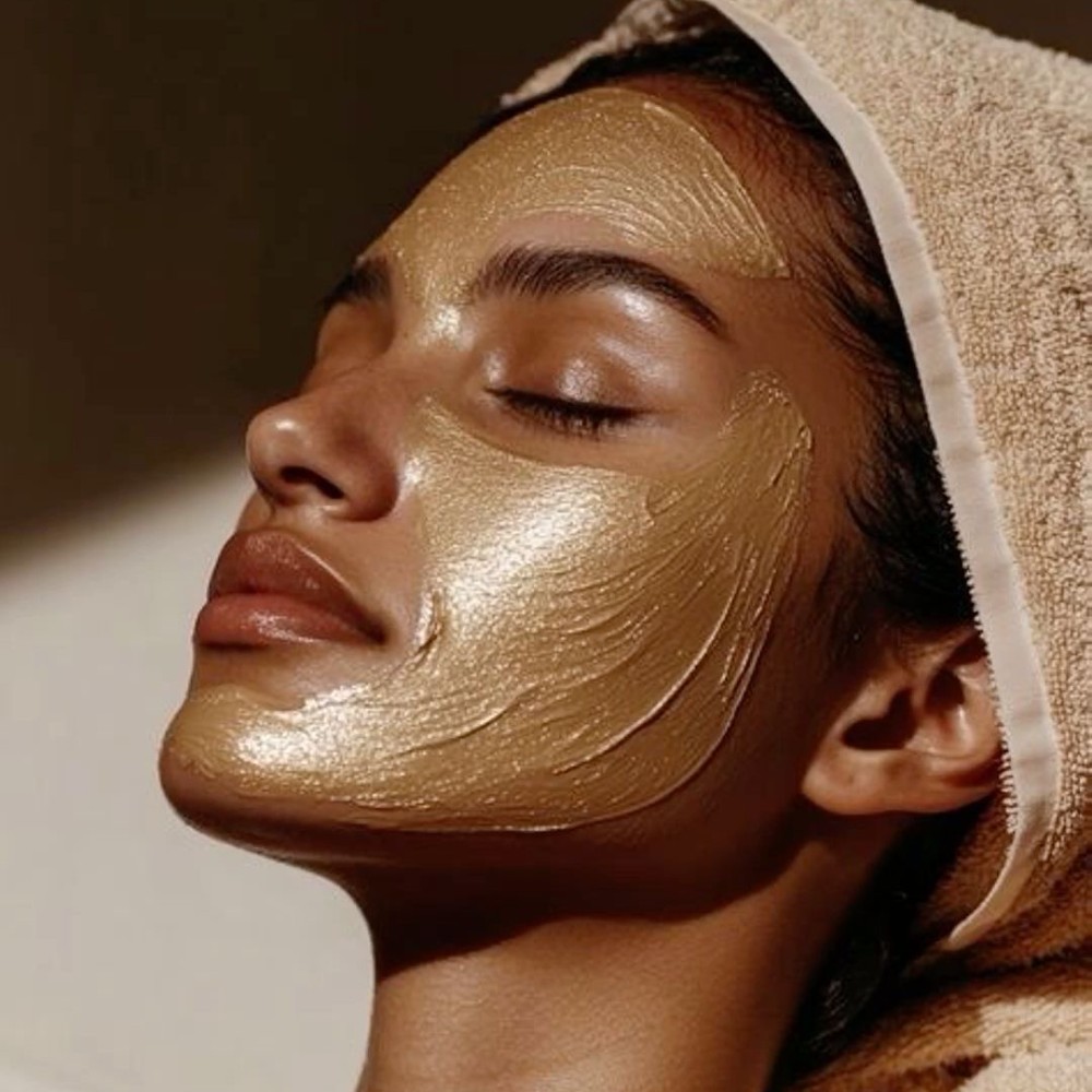 Mascarilla facial de oro